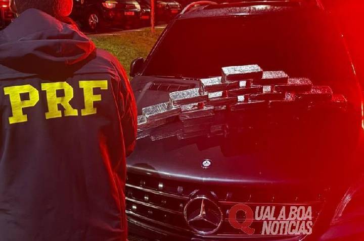 Casal de paraguaios é preso pela PRF com mais de 16 kg de crack ocultos em Mercedes-Benz na BR-277