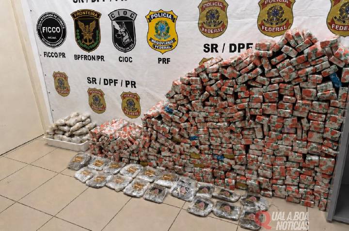 Forças de segurança apreendem 319 kg de maconha em BMW após perseguição na BR-376