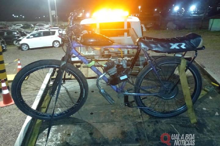 Guarda Municipal apreende bicicleta motorizada conduzida por menor de 13 anos em Toledo