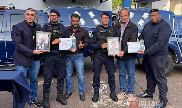 Guarda Municipal homenageia servidores que socorreram bebê engasgada em Toledo