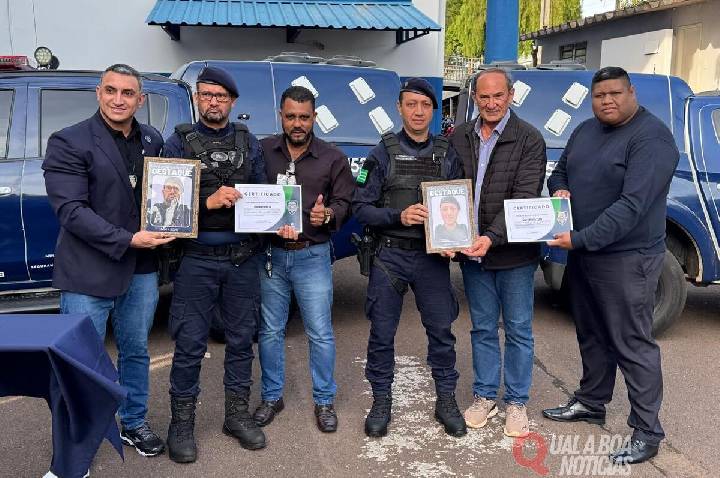 Guarda Municipal homenageia servidores que socorreram bebê engasgada em Toledo