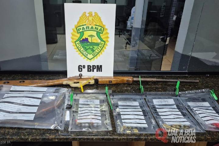 Homem de 25 anos é preso em flagrante por cárcere privado, violência doméstica, armas e rinha de galo na área rural de Três Barras do Paraná