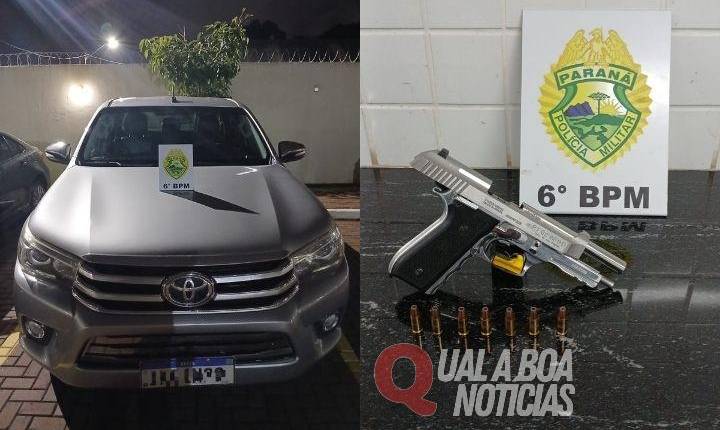 Proprietário atira contra ladrão de Hilux e persegue criminoso até intervenção com disparos da PM no bairro Universitário
