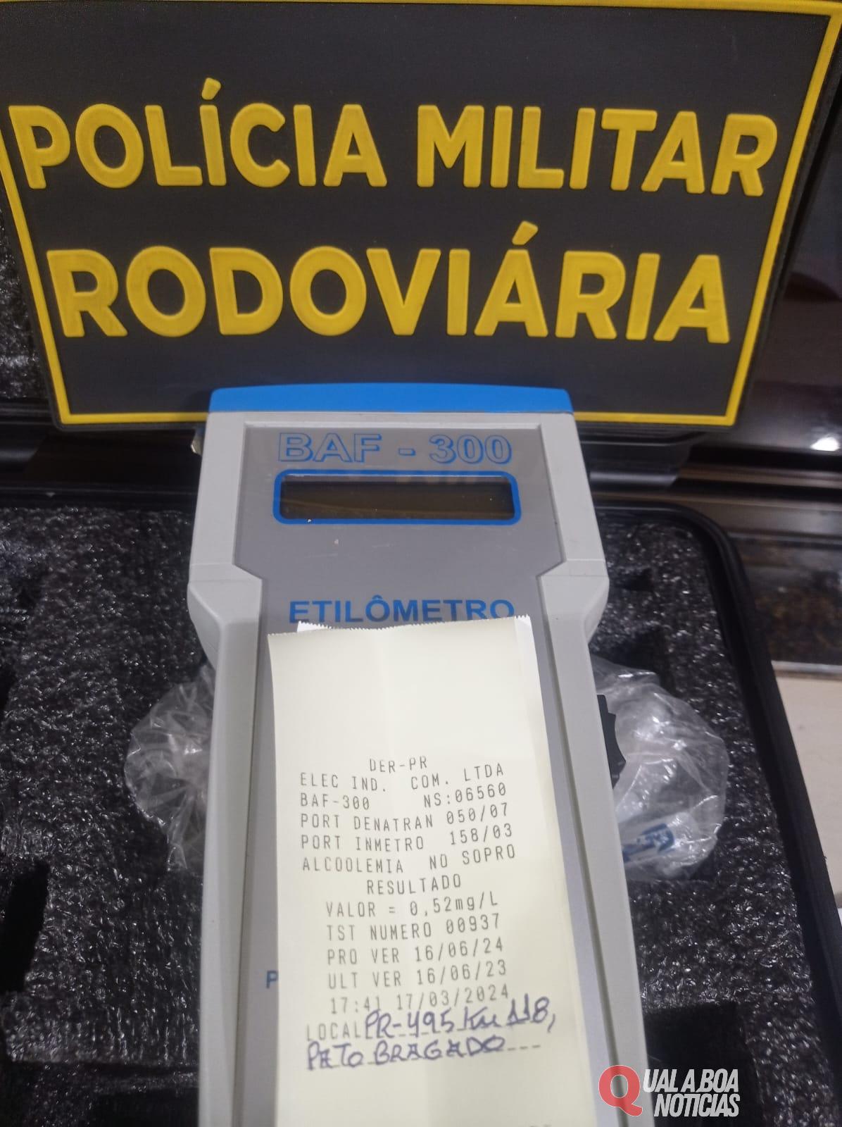 Jovem é preso após ser flagrado dirigindo bebado em Pato Bragado