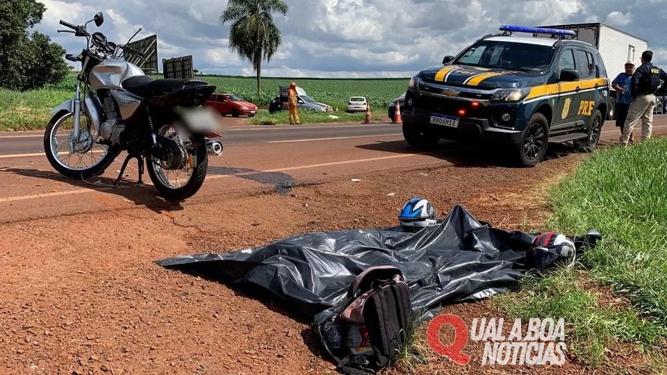 Motociclista morre e passageiro fica em estado grave na BR-369, em Cascavel