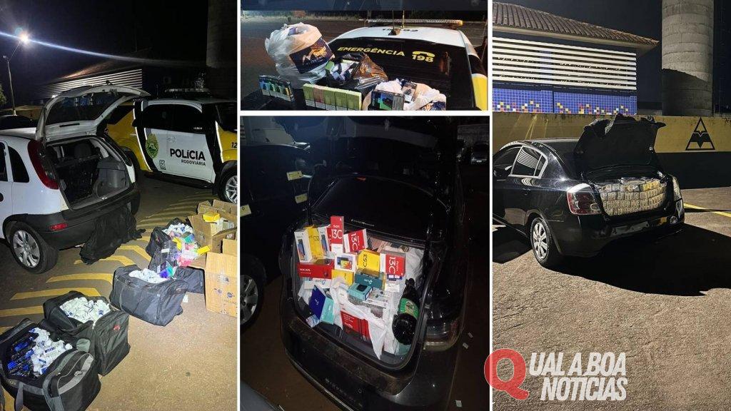Polícia Rodoviária Estadual realiza diversas prisões por descaminho e contrabando, na Região