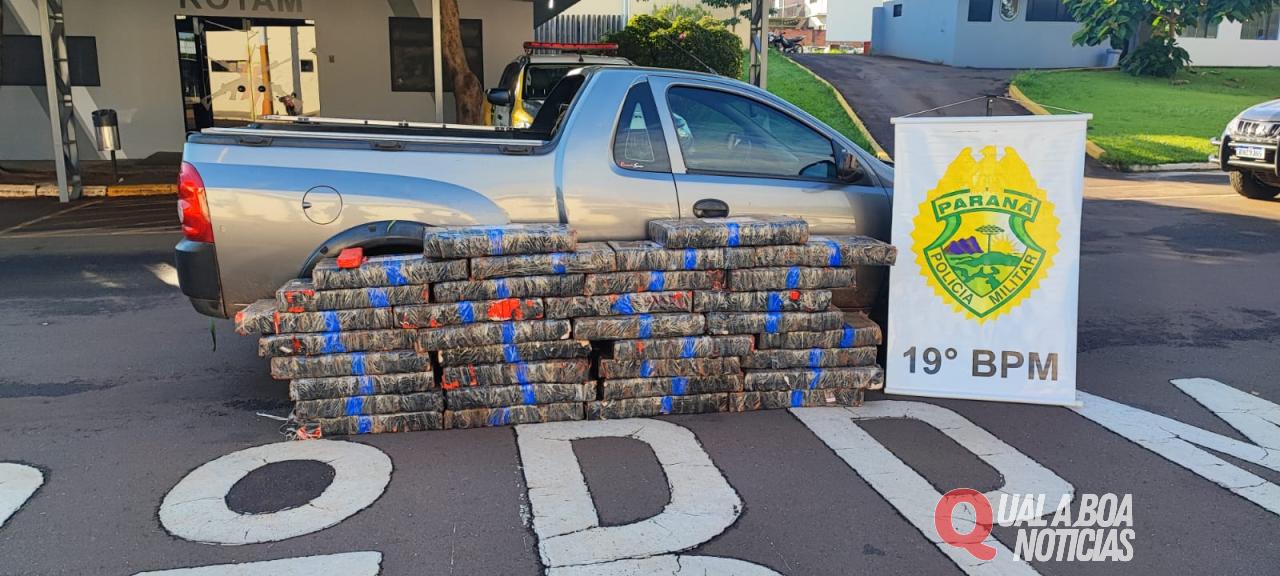 Equipe da P2 do 19°BPM apreende veículo transportando 490kg de maconha
