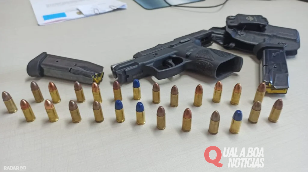 Homem é detido pela GM de Toledo portando 9mm em conveniência