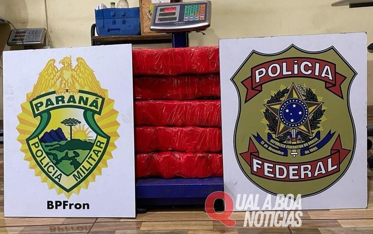 PF e BPFron apreendem aproximadamente 43 kg de maconha no PR