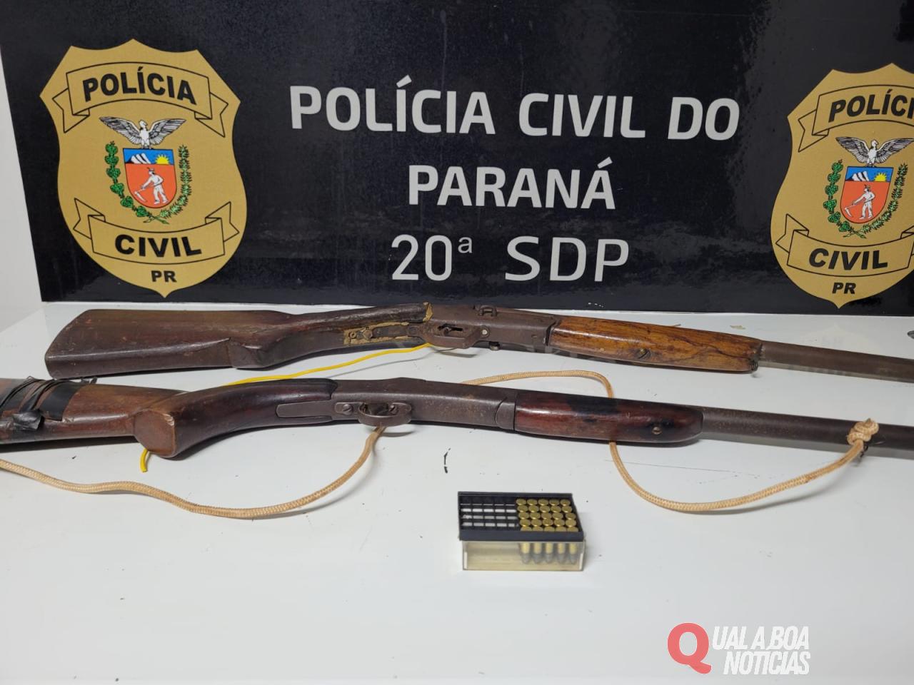 Polícia Civil cumpre mandado de busca a apreensão e aprende armas e munições em Toledo