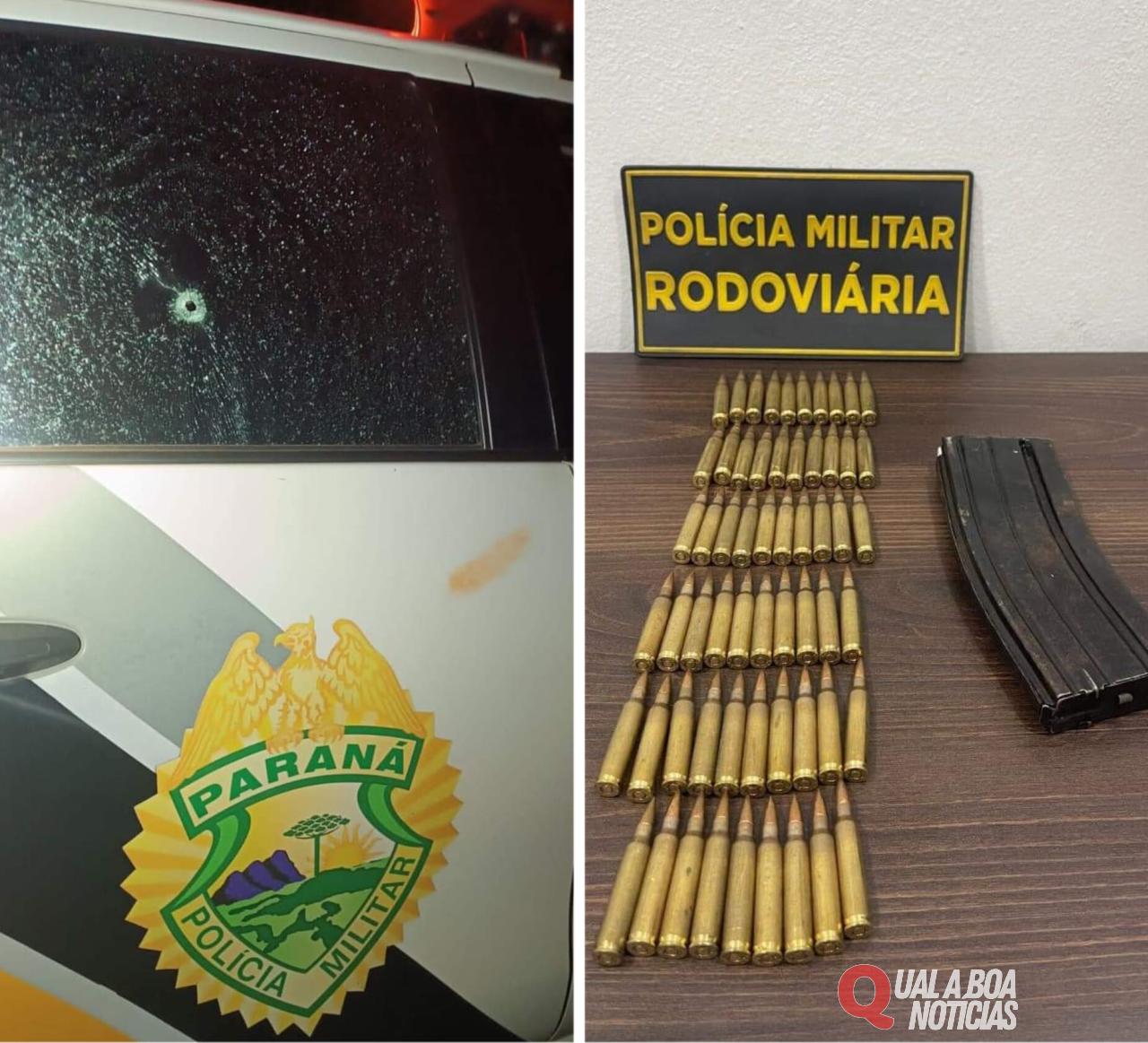 Tentativa frustrada de assalto a ônibus termina em confronto na PR-323