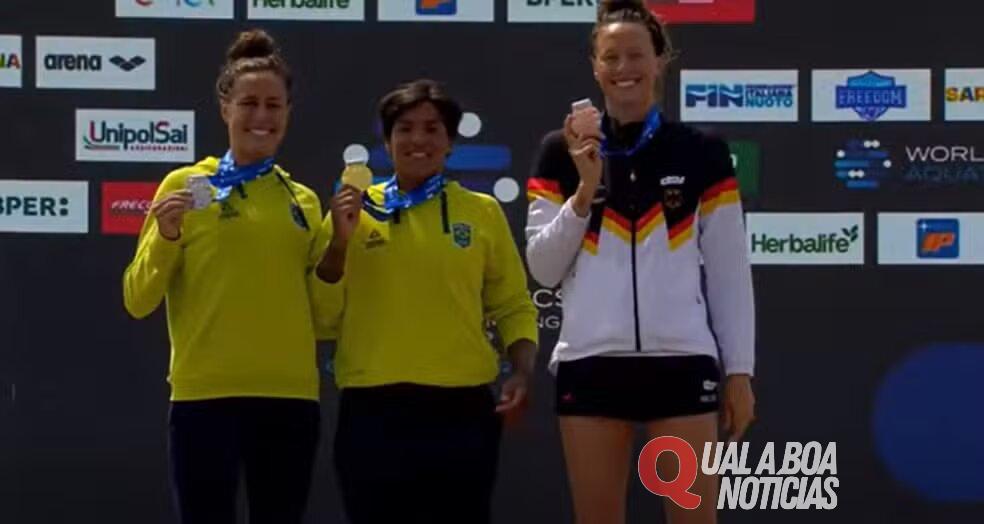 Ana Marcela e Viviane Jungblut fazem dobradinha na Copa do Mundo de águas abertas