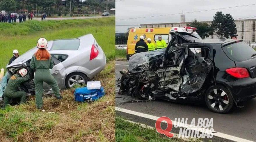 Uma pessoa morre e outras quatro ficam feridas em acidente na BR-476