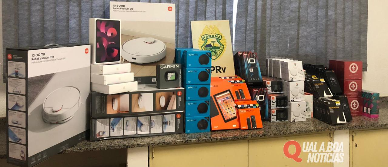 Em Operação de Fiscalização na PR-180 equipe da PRE apreende mais 150 Itens eletrônicos e perfumes ilegais