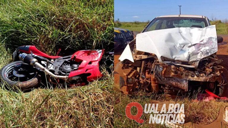 Motociclista morre após ser arremessado a 10 metros em acidente na BR-369