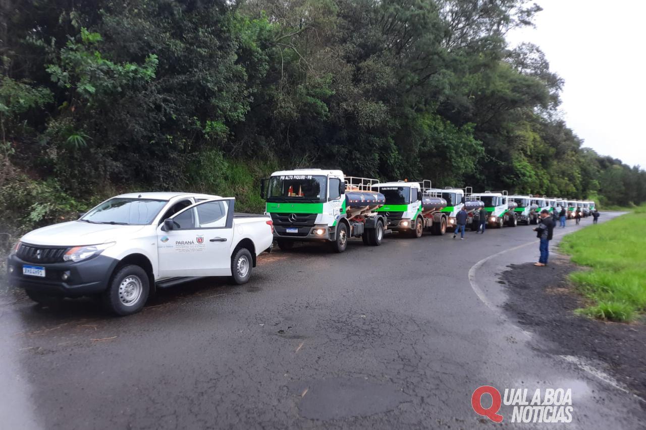 Paraná manda mais 30 caminhões-pipa para auxiliar o Rio Grande do Sul