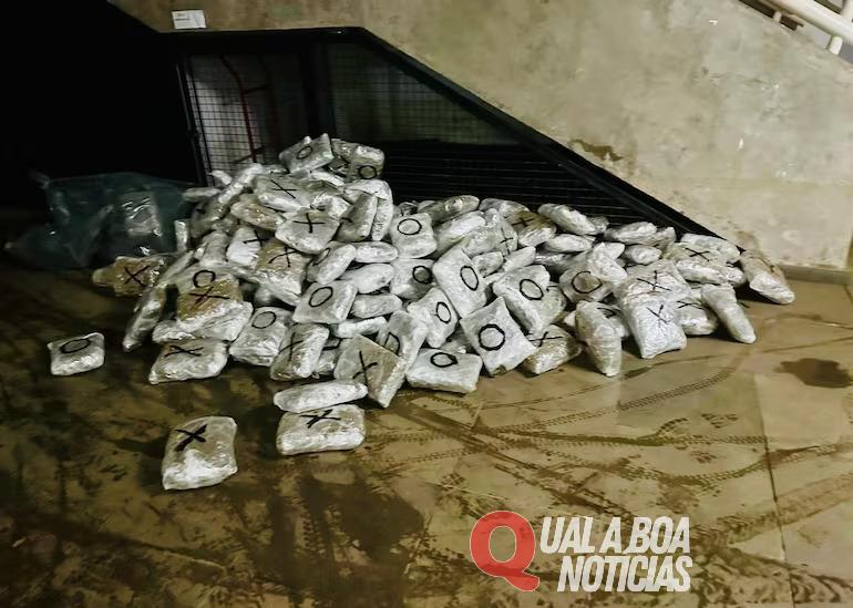 PF apreende 124 quilos de skunk em cidade alagada pela enchente