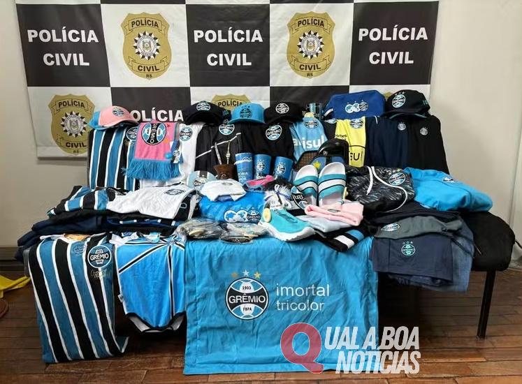 Polícia apreende em abrigo de Cachoeirinha produtos saqueados de loja da Arena do Grêmio