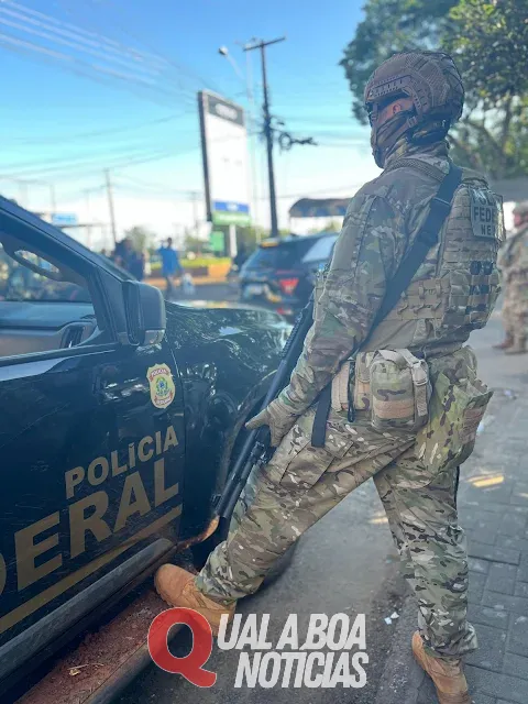 A Polícia Federal e Receita Federal realizam Operação contra o contrabando em Foz do Iguaçu