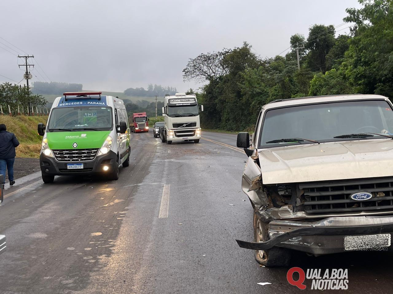Acidente de trânsito envolvendo três veículos é registrado na BR-163 em Marechal Cândido Rondon