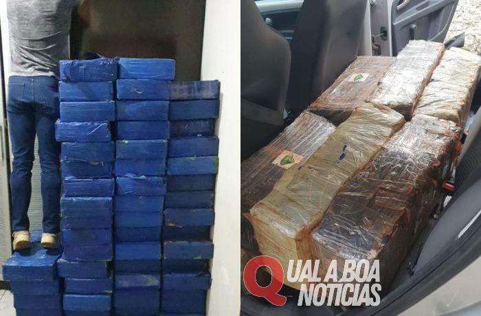 Acompanhamento aéreo leva a grande apreensão de drogas em Cascavel