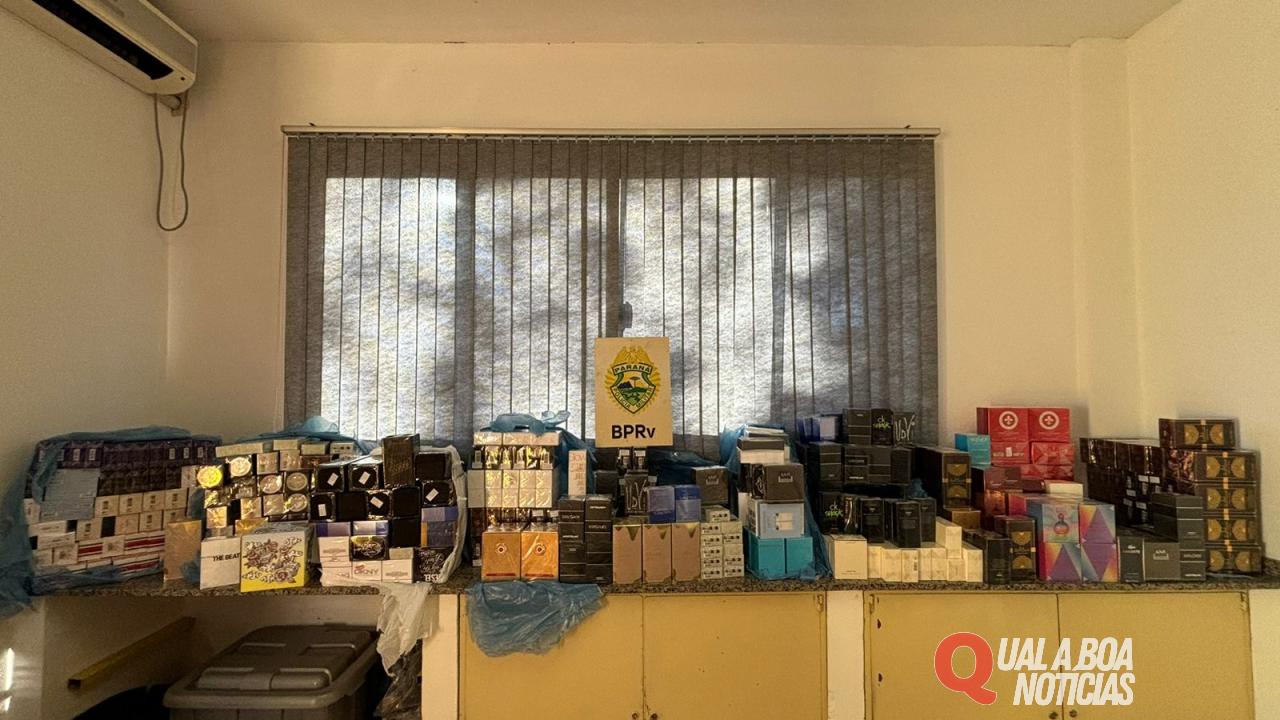 Apreenesão de veiculo transportando grande quantidade de perfumes