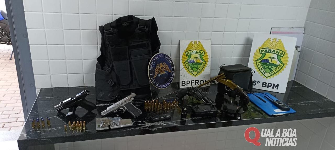 BPFRON, 5CRPM e 6BPM apreendem armas e munições em Cascavel-PR