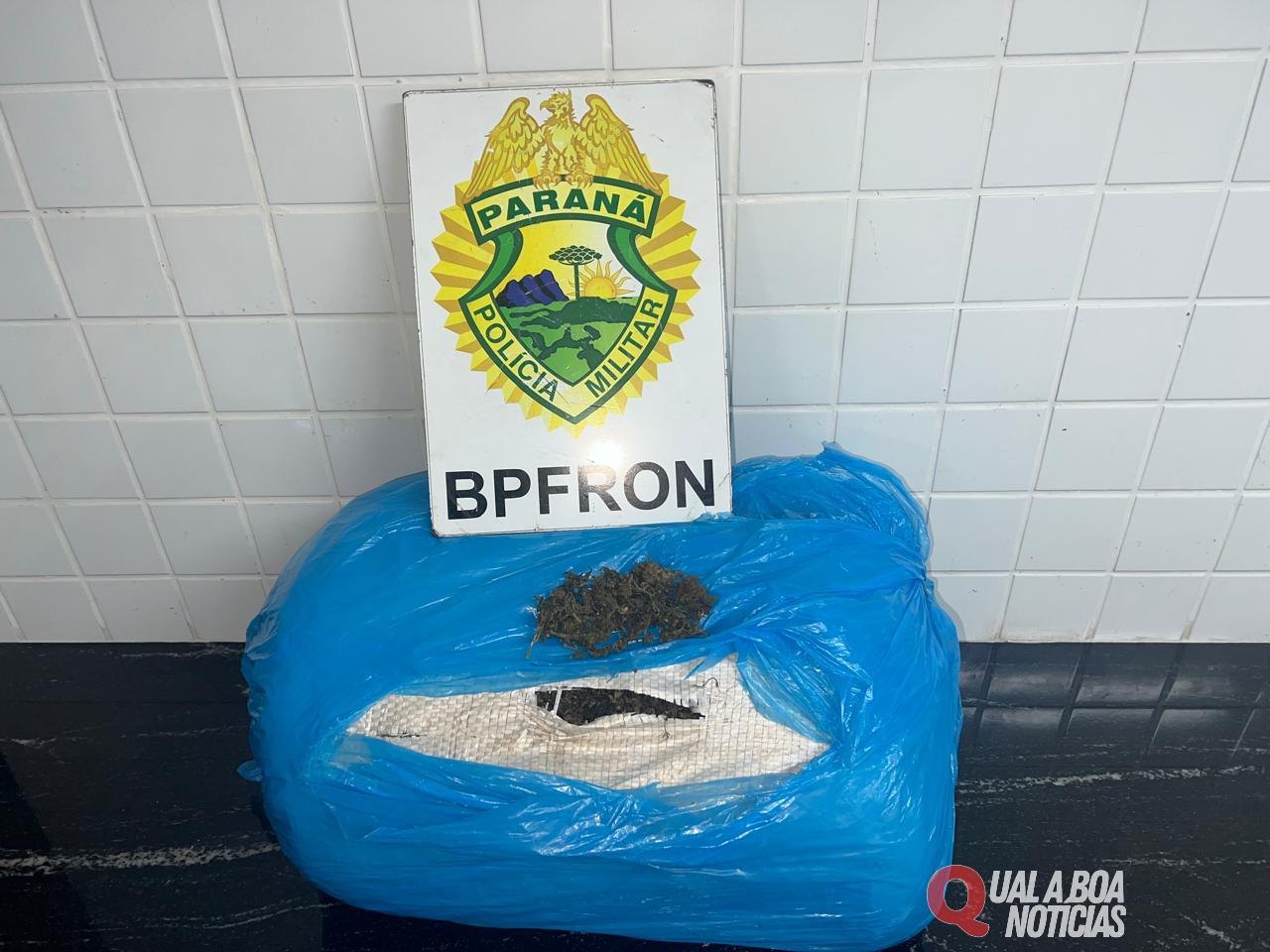 BPFRON apreende 10.1 kg de substância análoga à maconha  em Santa Teresa do Oeste-PR