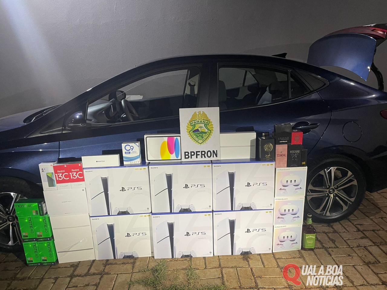 BPFRON apreende veículo carregado com mercadorias estrangeiras em Juranda-PR