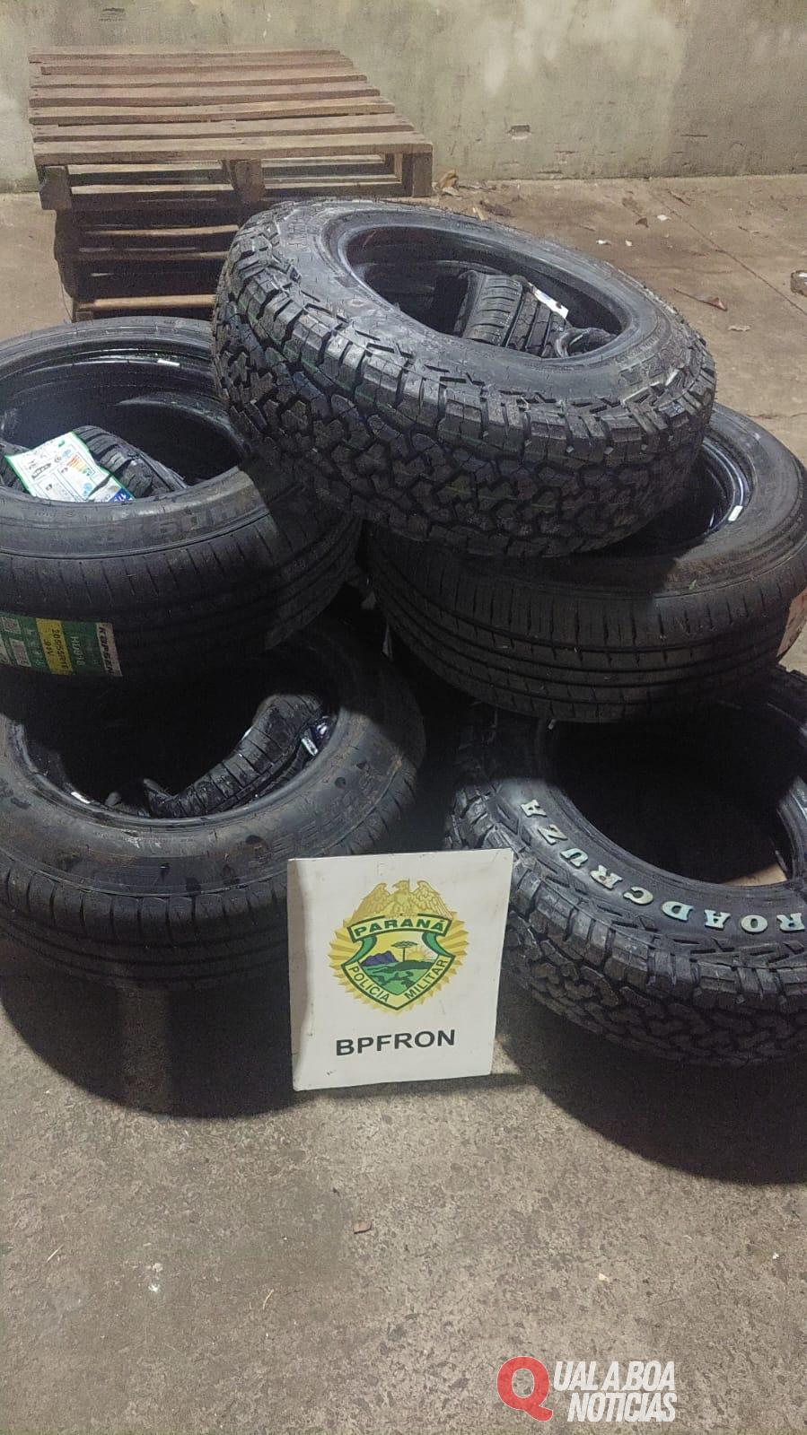 BPFRON apreende 26 pneus de origem estrangeira em Foz do Iguaçu-PR