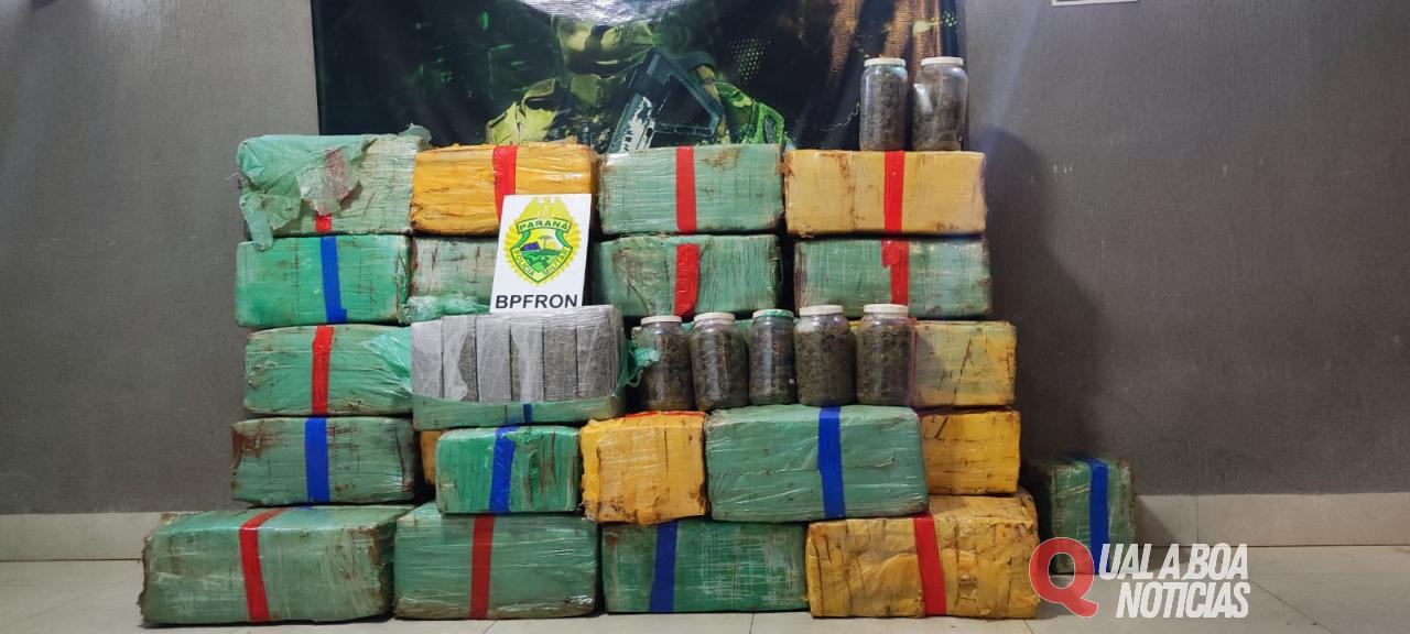 BPFRON apreende 883 kg de substância análoga à maconha em Cruzeiro do Oeste-PR