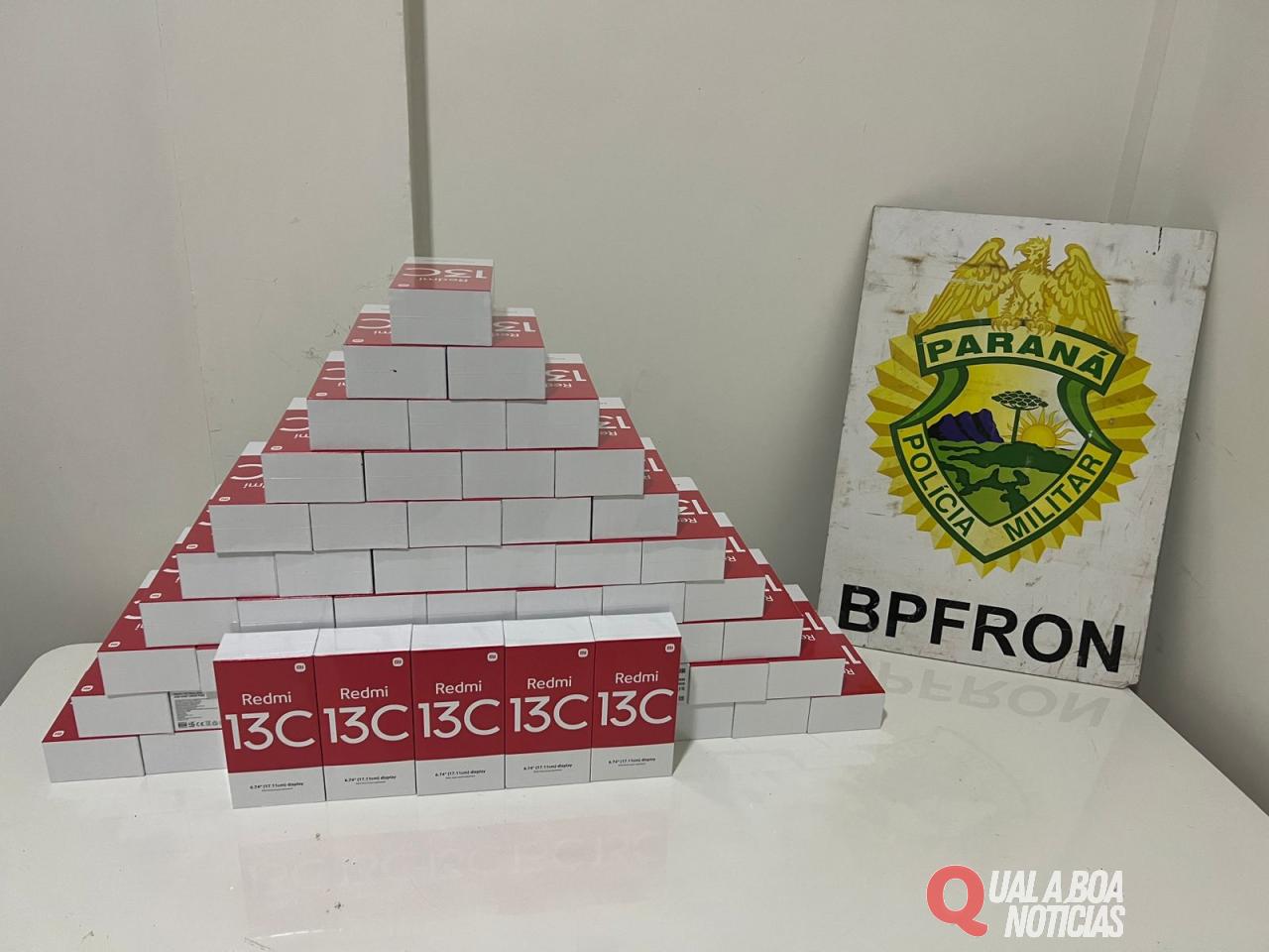 BPFRON apreende eletrônicos de origem estrangeira em Realeza-PR