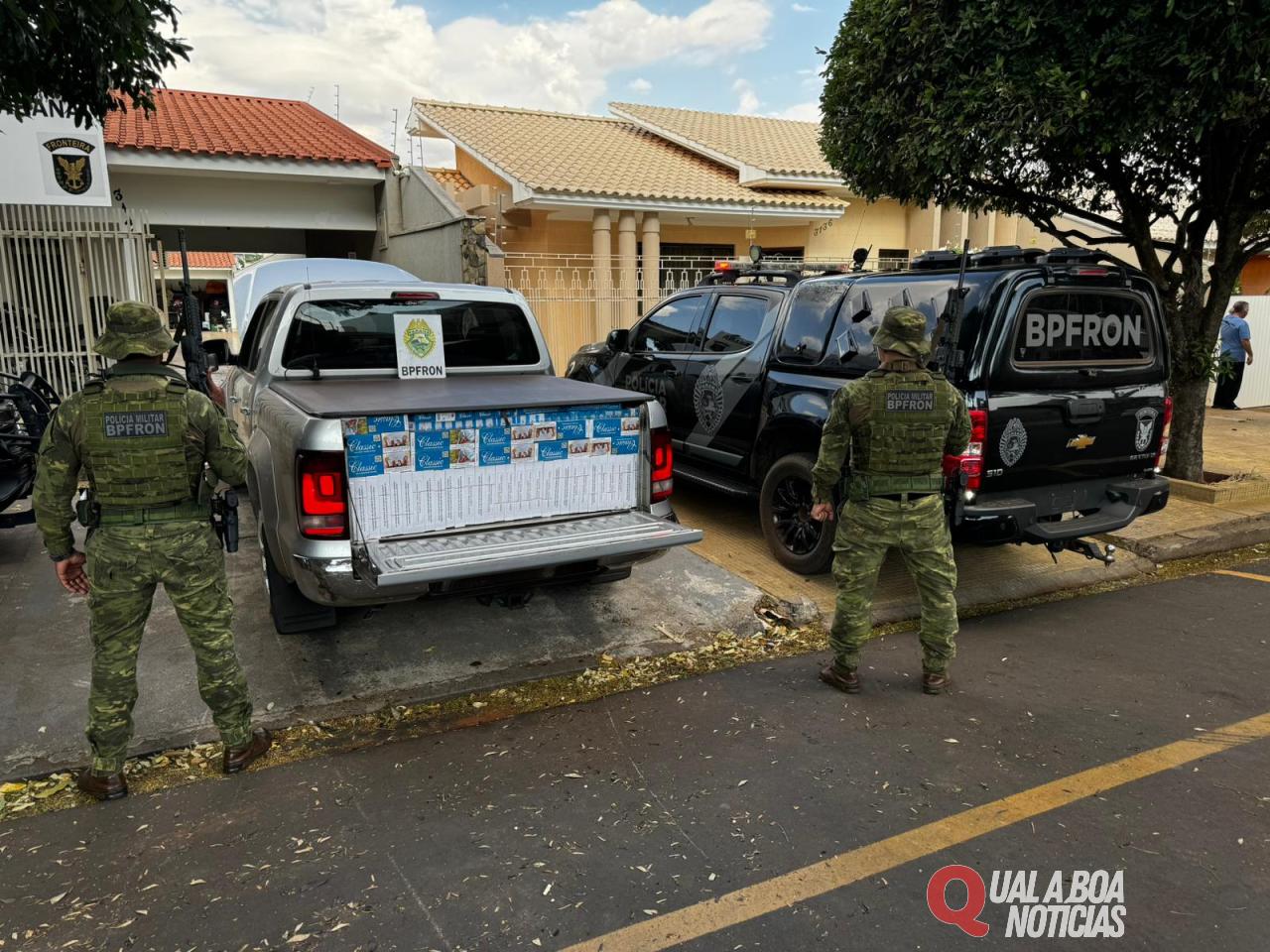 BPFRON apreende veículo carregado com cigarros contrabandeados em Umuarama-PR