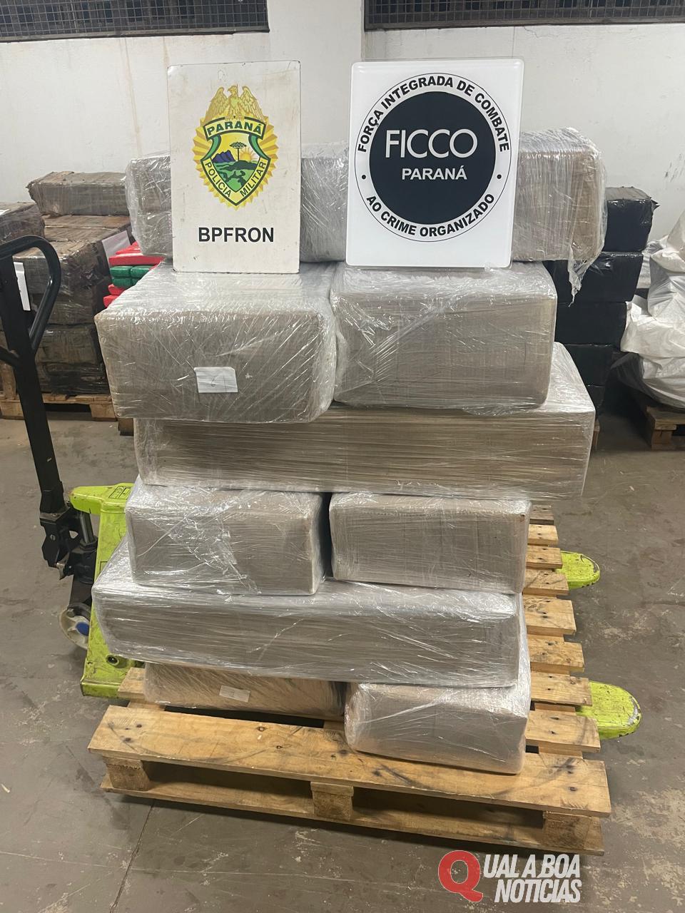BPFRON e FICCO apreendem 420 kg de substância análoga à maconha em Foz do Iguaçu-PR