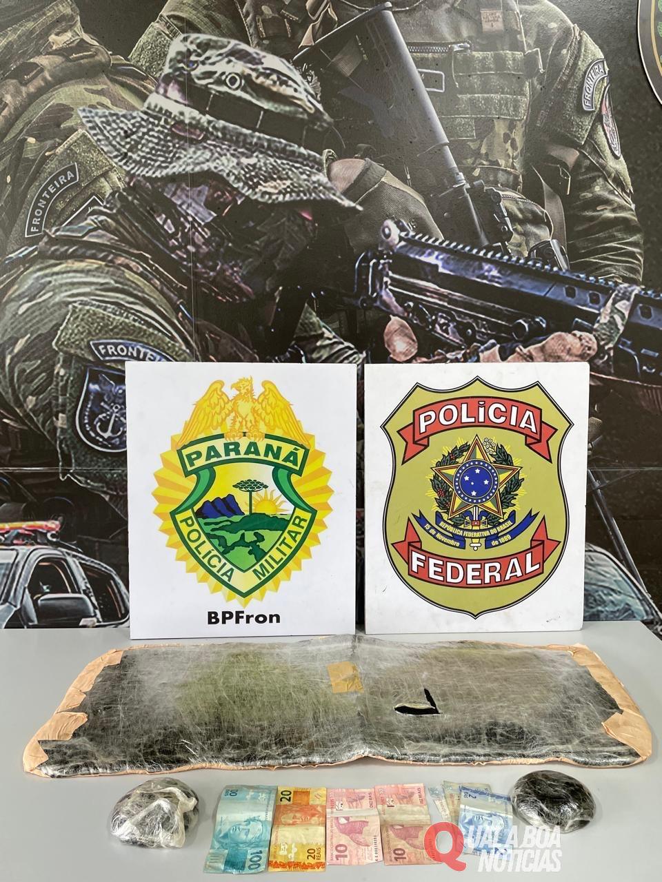 BPFRON e NEPOM/PF Apreendem 8,3 kg de Haxixe em Corpo de Passageira em Guaira - PR