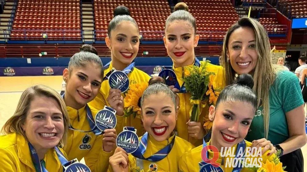 Brasil conquista a prata em Milão na Copa do Mundo de ginástica rítmica