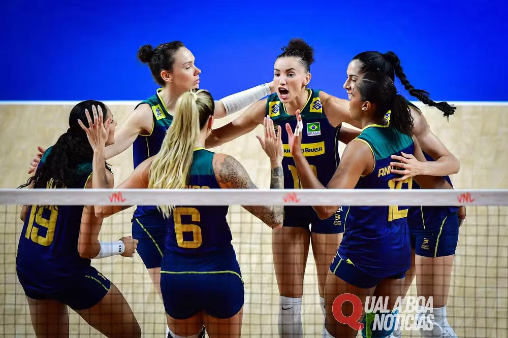 Brasil vence a Bulgária e mantém invencibilidade na Liga das Nações de Vôlei Feminino