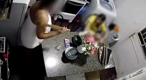 Crueldade: Vídeo mostra madrasta espancando enteada