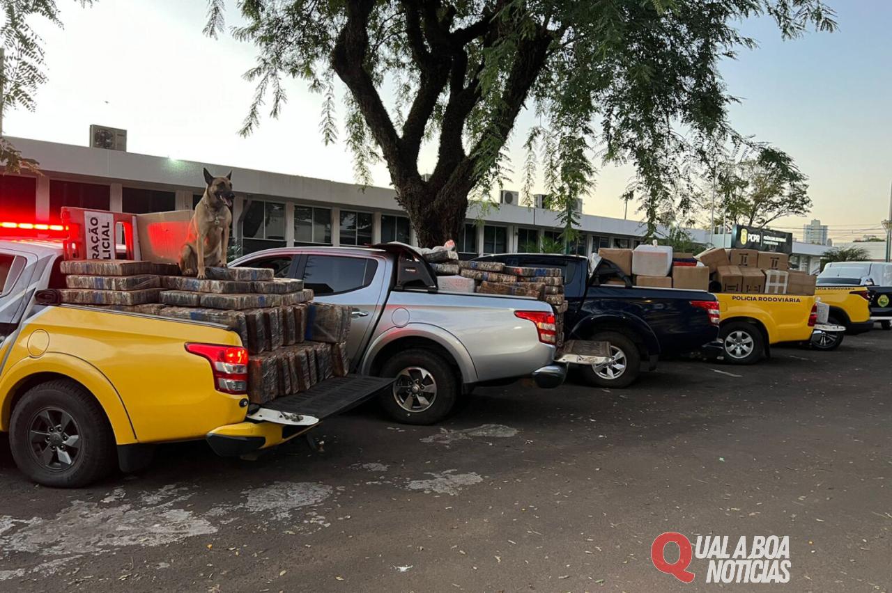 Em Maringá Polícia Militar apreende 5,6 toneladas de maconha
