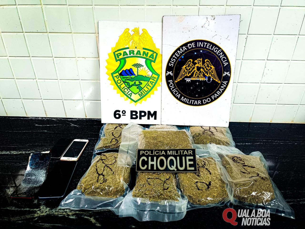 Equipe CHOQUE apreende drogas e prende suspeitos em Cascavel