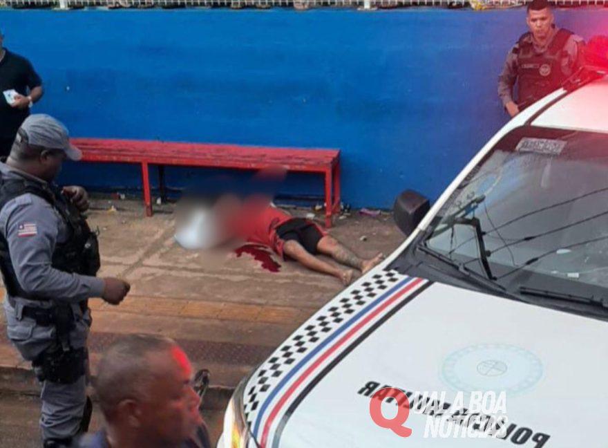 Homem é executado a tiros na frente dos filhos