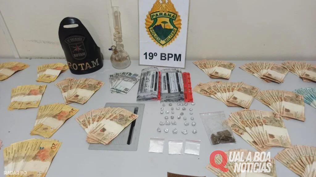 Polícia Militar de Toledo cumpre mandado de busca e apreensão; Casal é preso por por tráfico de drogas