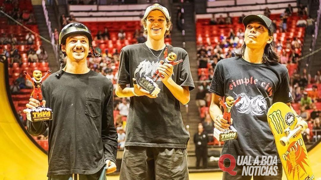 Skate: brasileiro de 15 anos vence torneio de Tony Hawk