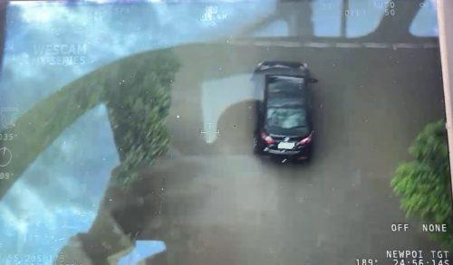 Vídeo mostra helicóptero da PM perseguindo carro nas ruas de Cascavel e apreendendo 1 tonelada de drogas