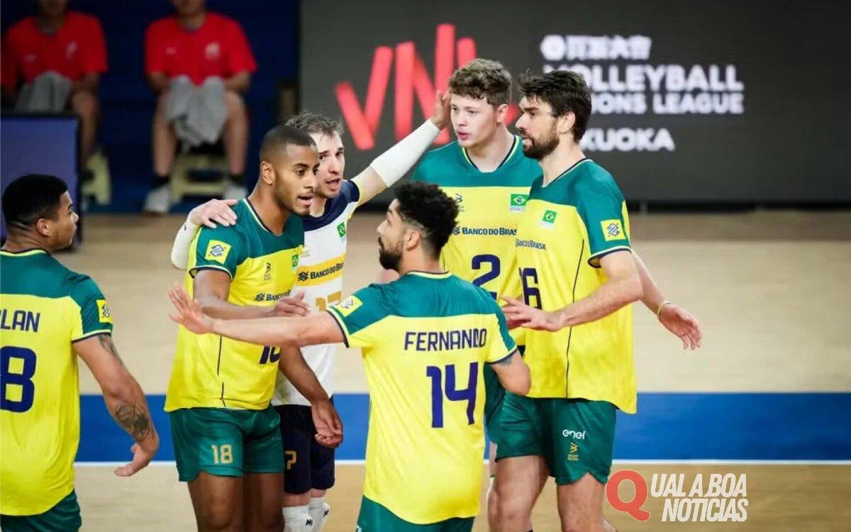 Vôlei: Brasil sobra em quadra e atropela a Alemanha pela Liga das Nações masculina