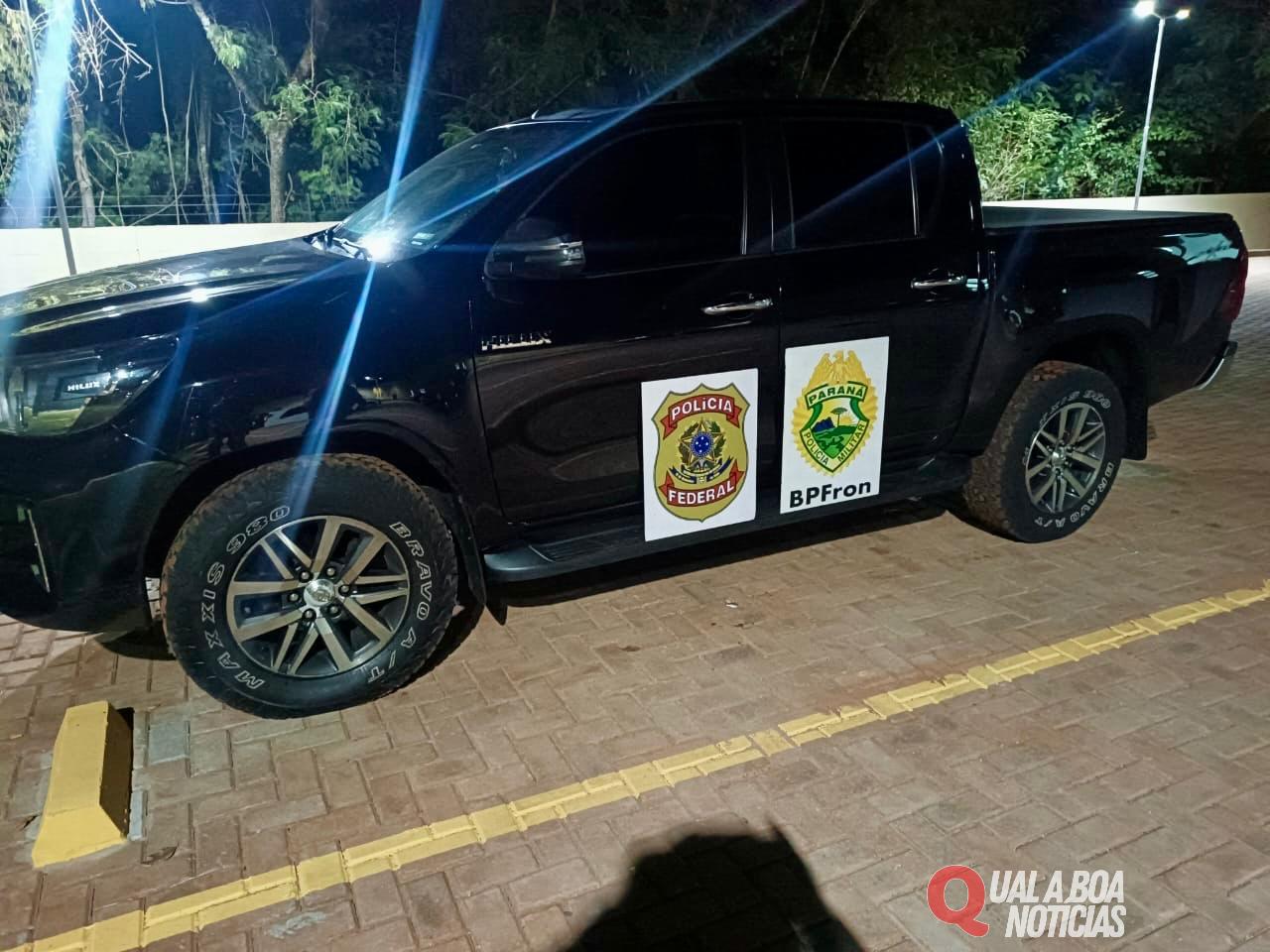 BPFRON, 19ºBPM e NEPOM recuperam caminhonete furtada em Guaira - PR