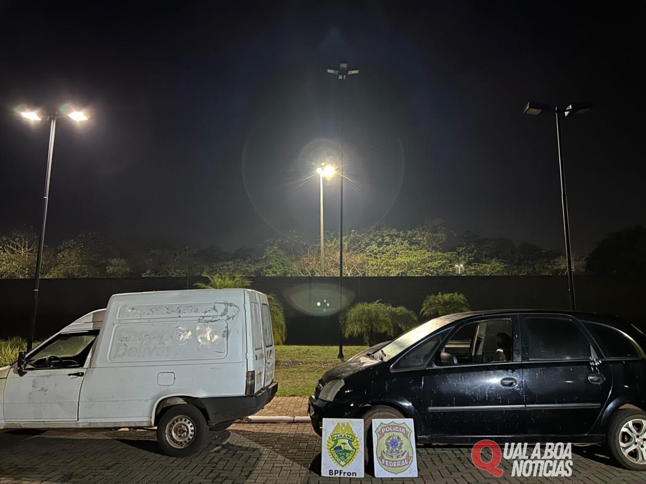 BPFron apreende 4.500 pacotes de cigarro, duas embarcações e dois veículos em Mercedes