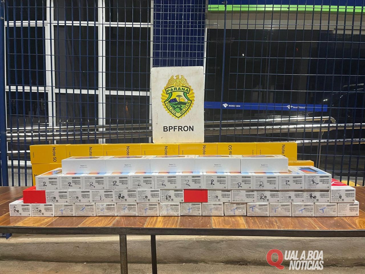 BPFRON apreende aparelhos celulares em Medianeira-PR