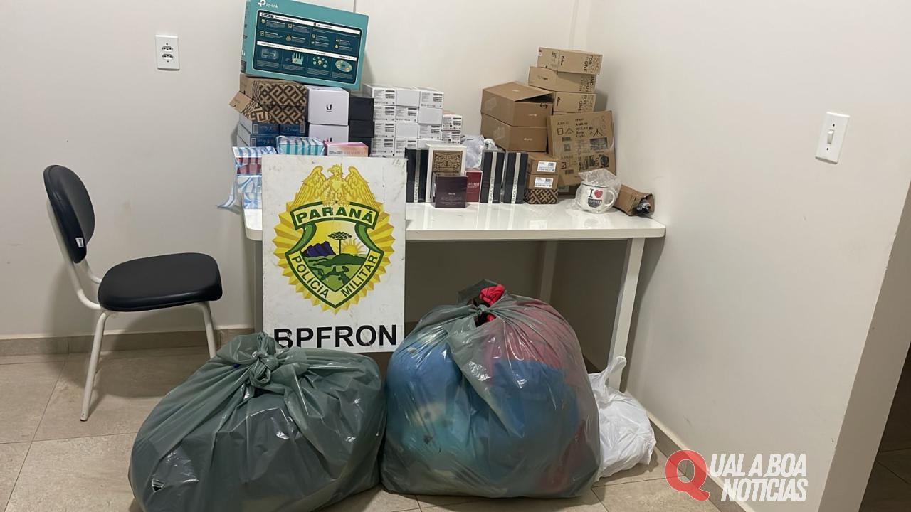BPFRON apreende diversas mercadorias em Realeza-PR