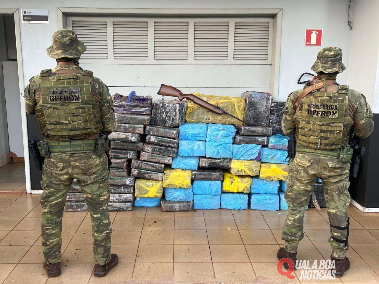BPFron apreende mais de uma tonelada de maconha em Missal